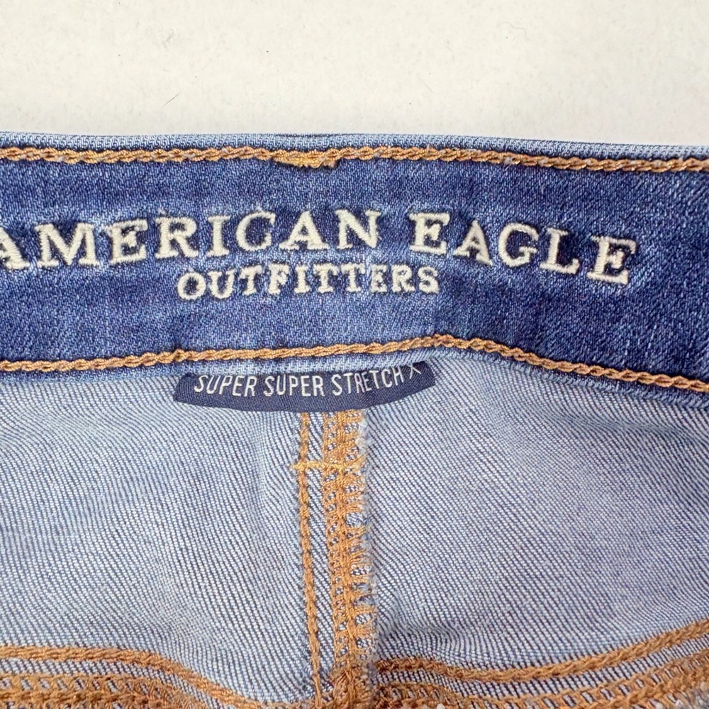 American Eagle Shorts Womens 8 Super Stretch Cut Off Denim Festival Country - Picture 4 of 9